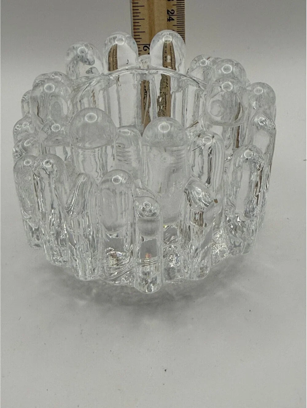 Kosta Sweden Art Glass Candle Holder Votive Scandinavian Handmade Crystal